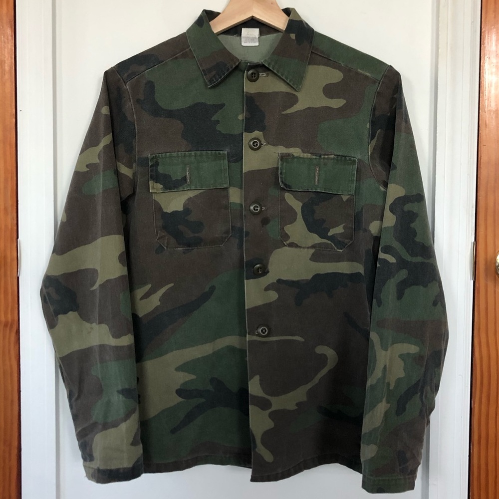 Vintage Army Camo Shirt Jacket Size S